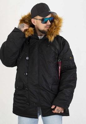 Kurtka Zimowa Alpha Industries N-3B Heritage 100106 czarna