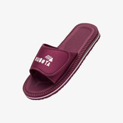 Kubota Klapki Rzep bordowe