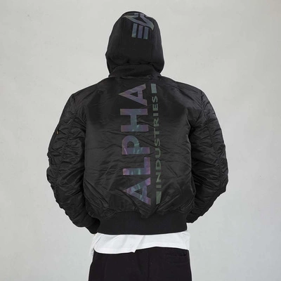 Kurtka Alpha Industries MA-1 ZH Back Print 128113 czarno kolorowa 