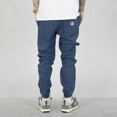 Spodnie Jogger Jigga Wear Crown Jeans jasne niebieskie