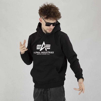 Bluza Alpha Industries Hoodie Basic Carbon 146343 czarno srebrna