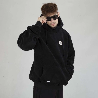 Kurtka Zimowa MASS Hoodie Patch Teddy czarna